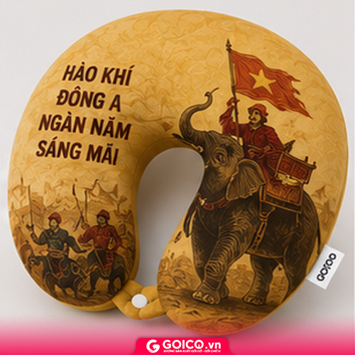 Gối cổ chữ U in hình thương hiệu gối cổ chữ U in hình thương hiệu